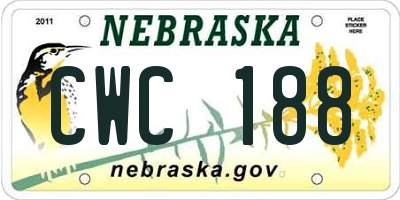 NE license plate CWC188