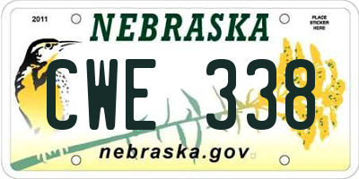 NE license plate CWE338