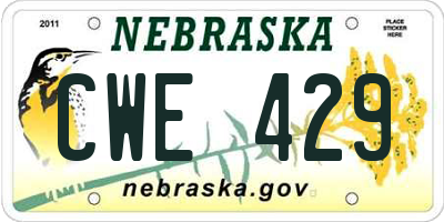 NE license plate CWE429