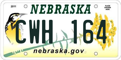 NE license plate CWH164