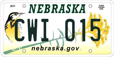 NE license plate CWI015