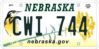 NE license plate CWI744