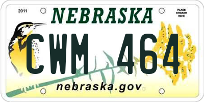 NE license plate CWM464