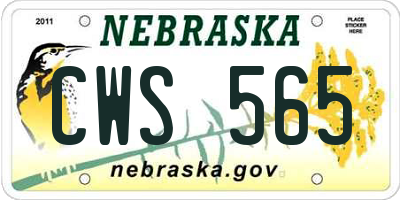 NE license plate CWS565