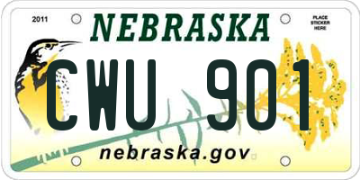NE license plate CWU901