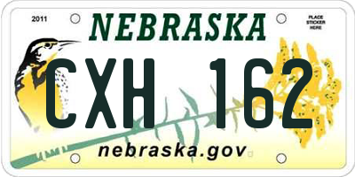 NE license plate CXH162