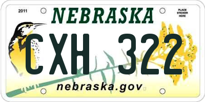 NE license plate CXH322
