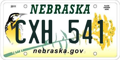 NE license plate CXH541