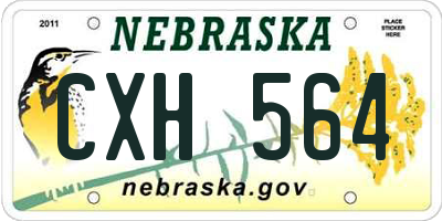 NE license plate CXH564