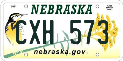 NE license plate CXH573