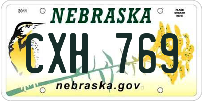 NE license plate CXH769