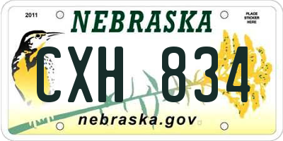 NE license plate CXH834