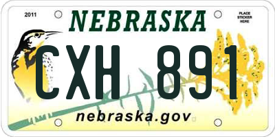 NE license plate CXH891