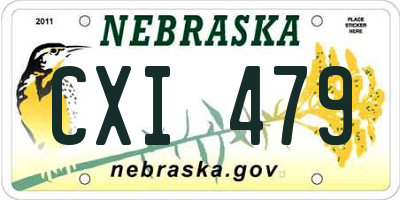 NE license plate CXI479