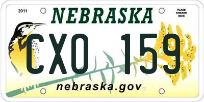 NE license plate CXO159
