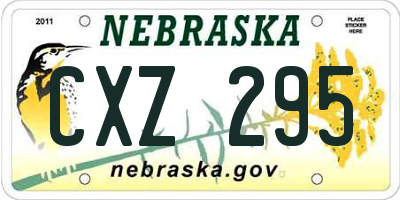 NE license plate CXZ295