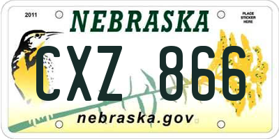 NE license plate CXZ866