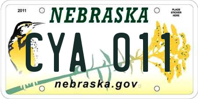 NE license plate CYA011