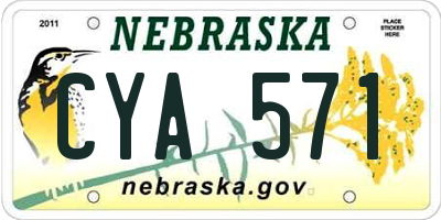 NE license plate CYA571