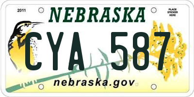 NE license plate CYA587