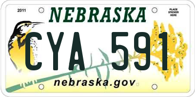 NE license plate CYA591