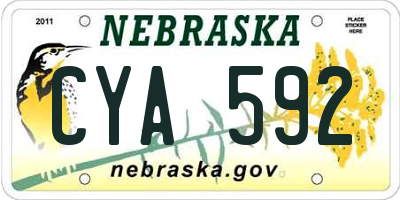 NE license plate CYA592