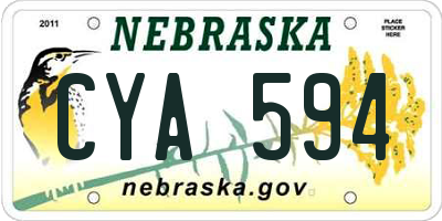 NE license plate CYA594