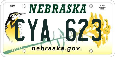 NE license plate CYA623