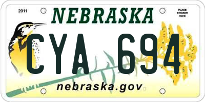 NE license plate CYA694