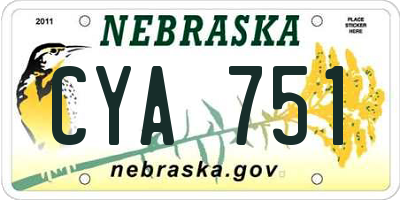 NE license plate CYA751