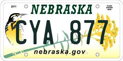 NE license plate CYA877