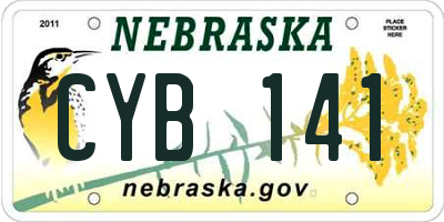 NE license plate CYB141
