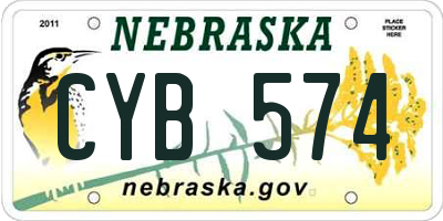NE license plate CYB574