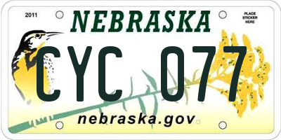 NE license plate CYC077