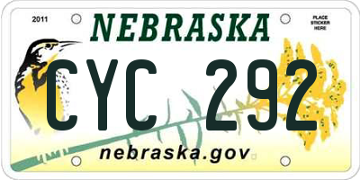 NE license plate CYC292