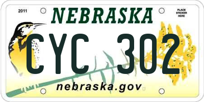 NE license plate CYC302