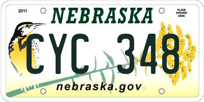 NE license plate CYC348