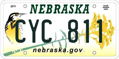 NE license plate CYC811