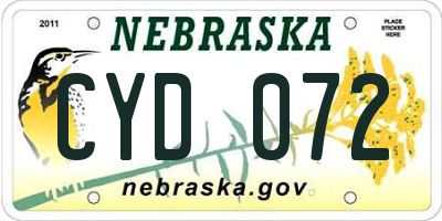 NE license plate CYD072