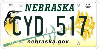 NE license plate CYD517