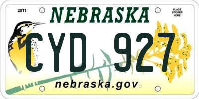 NE license plate CYD927