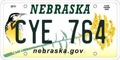 NE license plate CYE764