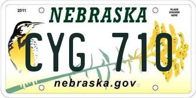 NE license plate CYG710