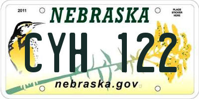 NE license plate CYH122