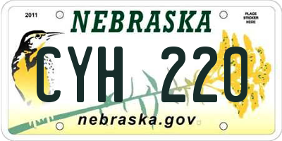 NE license plate CYH220