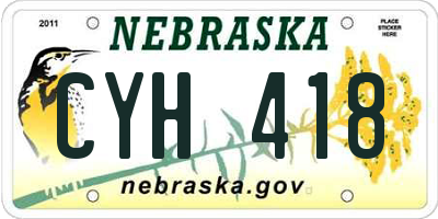 NE license plate CYH418