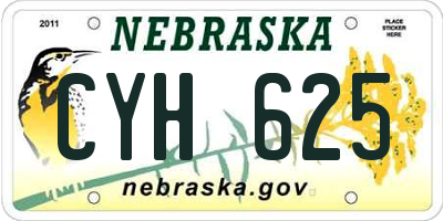 NE license plate CYH625