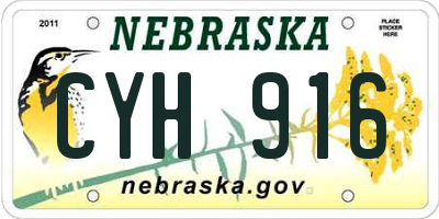 NE license plate CYH916