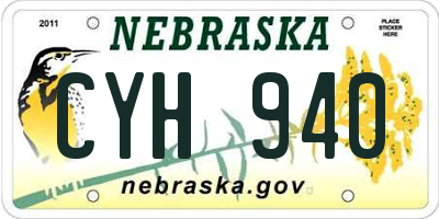 NE license plate CYH940