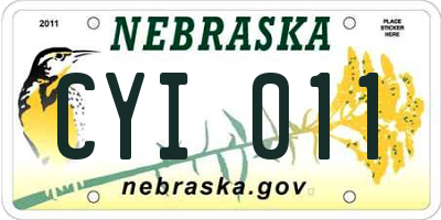 NE license plate CYI011